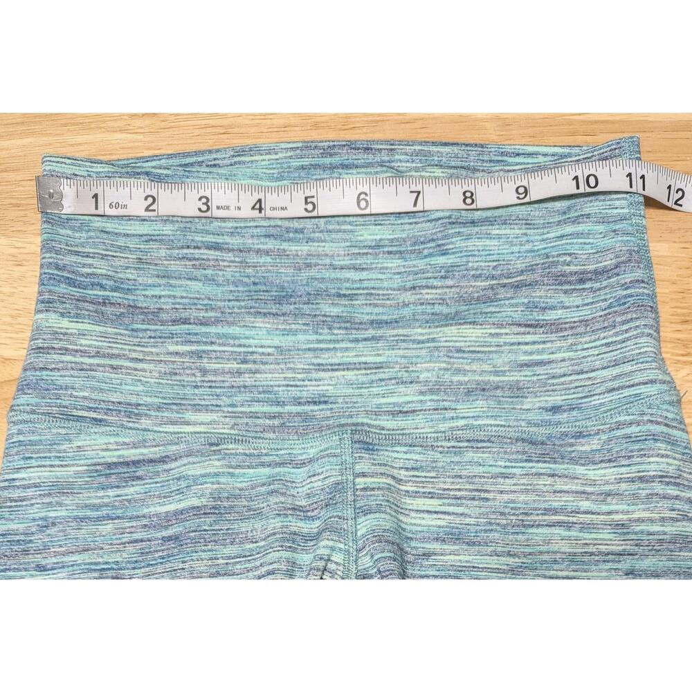 Lululemon Wunder Under Crop Leggings Size 4 Space Dye Alberta Lake Teal Blue - Picture 3 of 13